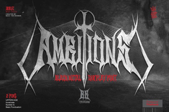 Ambitions Font for Web Design: A Heavy Metal Typeface That Commands Attention