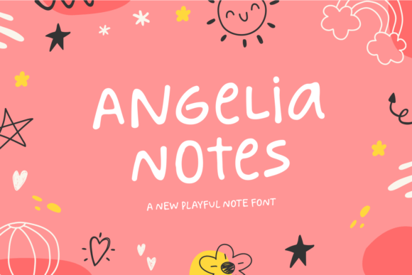 Angelia Notes: A Handwritten Display Font for Playful Digital Branding