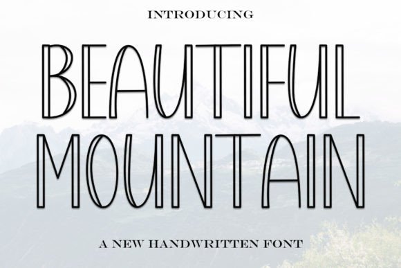 Beautiful Mountain Display Font for Digital Branding and Web Layouts