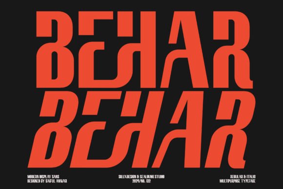 Behar: A Modern Display Font for Elegant Editorial Storytelling