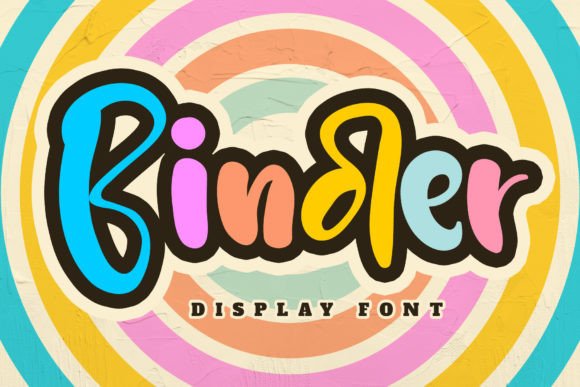 Binder: A Playful Display Font for Bright, Cheerful Projects