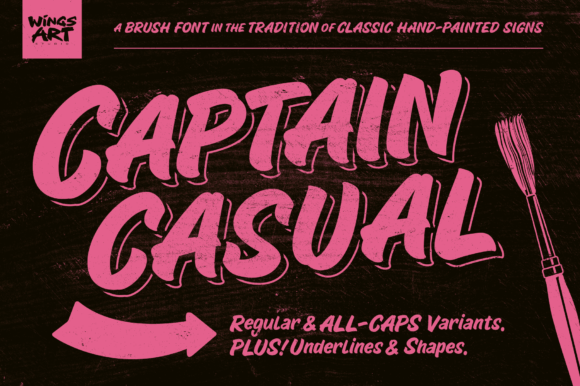 Captain Casual: A Brush Font for Editorial Design and Publishing