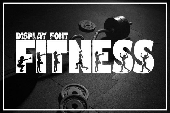 Fitness Font: Dynamic Display Typeface for Bold Designs