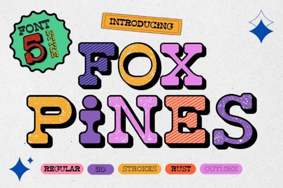 Fox Pines: A Cool Playful Display Font for Small Business Branding