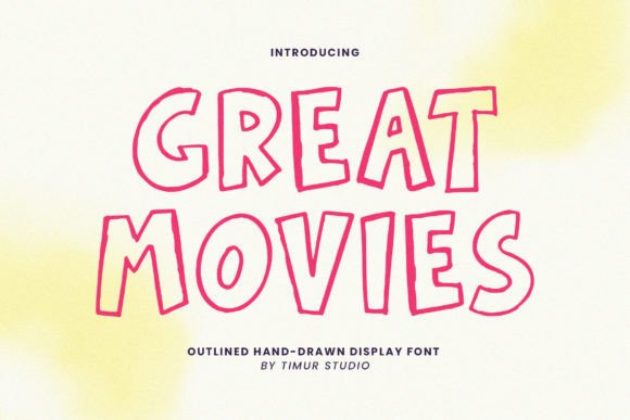 Great Movies: A Hand-Drawn Display Font for Brand Storytelling
