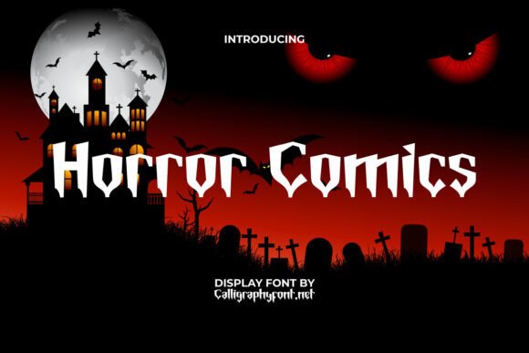 Horror Comics: A Mysterious Display Font for Crafters and Small Shop Creators