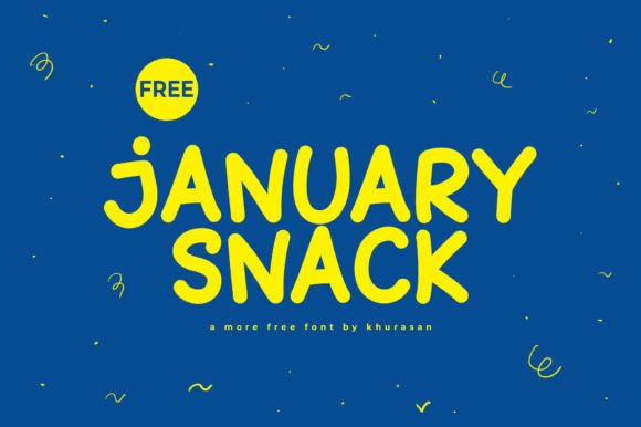 January Snack Font: A Cute Modern Display Typeface for Branding