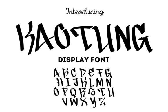 Kaotung Display Font: A Hand-Drawn Graffiti Typeface for Makers