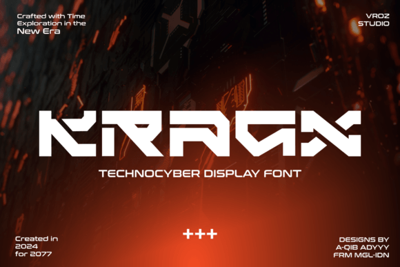 Kragx Display Font for Cyberpunk Digital Projects