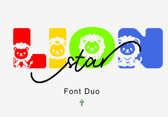 Lion Star Font: A Charming Duo Set for Creative Marketing