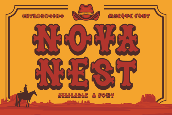 Nova Nest Font Review: A Rugged Wild West Display Font for Handmade Products
