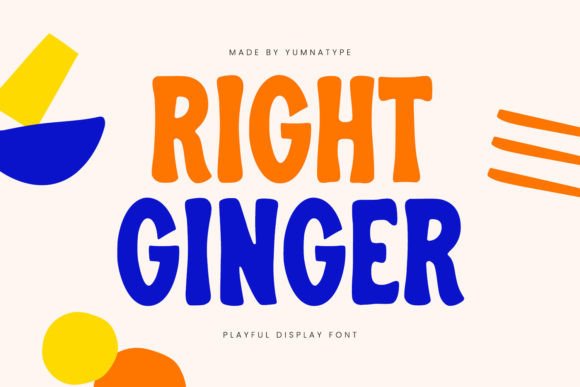 Right Ginger Display Font for Handmade Labels and Creative Products