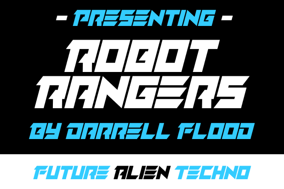 Robot Rangers Display Font for Bold Branding and Packaging