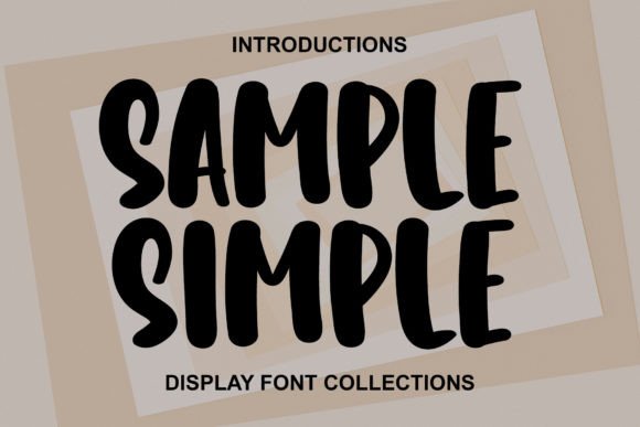Sample Simple: A Sweet Display Font for Handmade Products