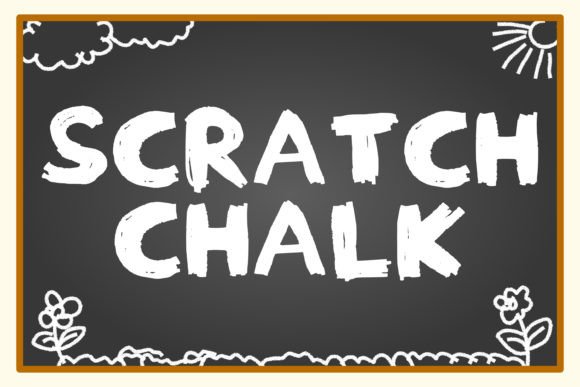 Scratch Chalk Font for Handmade Products and Printables