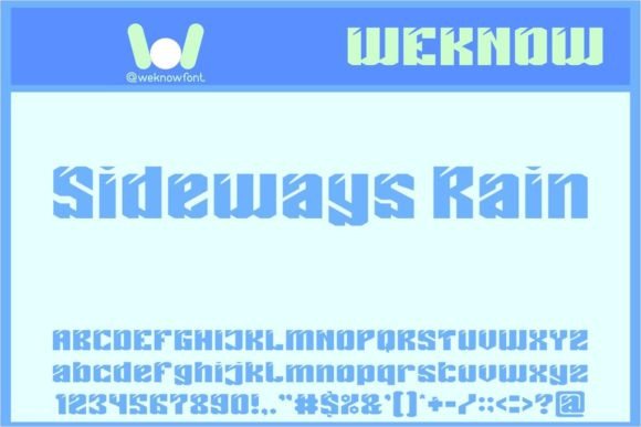 Sideways Rain: A Techno-Scifi Display Font for Bold Branding