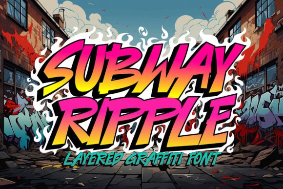 Subawy Ripple: A Slim Layered Graffiti Font for Standout Branding