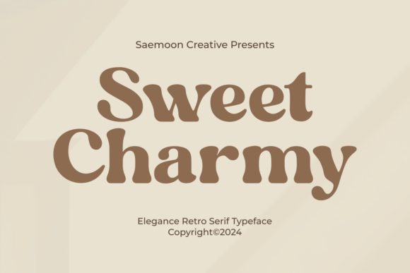 Sweet Charmy Retro Serif Font for Editorial Design and Publishing