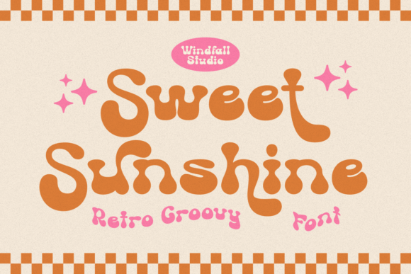 Sweet Sunshine: A Retro Groovy Display Font for Editorial Design
