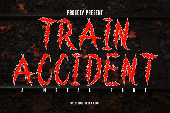 Train Accident Font for Editorial Design and Content Branding