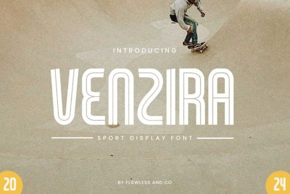 Venzira Display Font for Athletic Craft Projects and Sports-Themed Printables